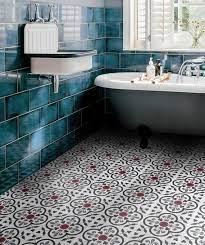 Check spelling or type a new query. Navy Blue Decorative Provence Tiles Floor Vinyl Sticker Etsy Black And White Tiles Bathroom Black And White Bathroom Floor Black Bathroom