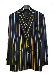 Old School Boating Blazer And Matching Waistcoat Wellington College Bespoke Clothing Blazers For Men Striped Jacket