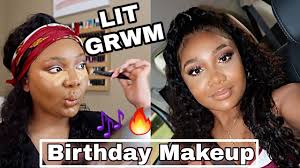 Birthday Makeup! RATCHET DESTINY LIT GET READY WITH ME. *singing + trap  music*