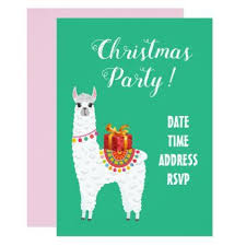 Funky Alpaca Christmas Cute Llama Invitation Zazzle Com In 2020 Custom Holiday Card Cute Llama Invitations
