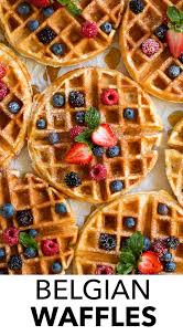 Belgian Waffles The Ultimate Waffle Recipe These Are Light Tender And Fluffy On Th Belgian Waffles Recipe Ultimate Waffle Recipe Best Belgian Waffle Recipe