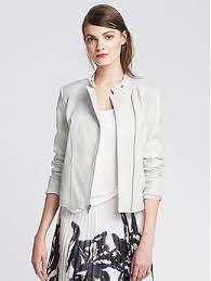Perforated White Leather Moto Jacket Banana Republic Jackets Leather Moto Jacket Fashion