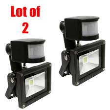 Lot2 10w Led Motion Sensor Detector Flood Light Pir Outdoor Lamp Ip65 Warm White Econosuperstore
