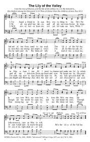The Lily Of The Valley Christian Song Lyrics Hymn Sheet Music Jesus Songs