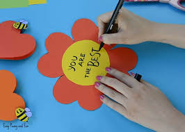 Paper Heart Flower Craft With Template Easy Peasy And Fun