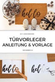 Diy Fussmatte Selber Gestalten In 2020 Fussmatte Selbst Gestalten Geschenkideen Geschenke
