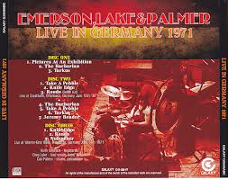 There were only three members, and the band had a synthesizer from left to right: Emerson Lake Palmer Live In Germany 1971 3pro Cdr Galaxy Gx 045a B C Discjapan