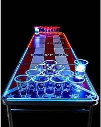 Glowing Americana Beer Pong Table 8 Ft Spencer S Beer Pong Tables Drinking Games Beer Pong