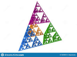 Die fraktale geometrie der natur fraktalkunst apollonsche dichtung sierpinski. Blaues Sierpinski Dreieck Mit Weissem Hintergrund Es Ist Ein Fraktal Mit Der Gesamtform Eines Gleichseitigen Unterteilten Dreieck Stock Abbildung Illustration Von Farbe Einstellen 160950019