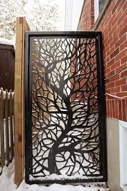 Branch2 Metal Privacy Screen Decorative Panel Outdoor Garden Etsy In 2020 Fence Art Garden Fence Art Metal Garden Gates