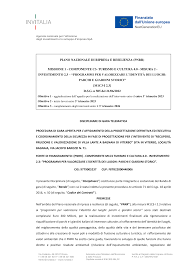 PIANO NAZIONALE DI RIPRESA E RESILIENZA (PNRR) MISSIONE ...