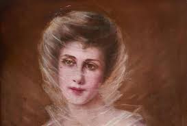 Lot 873: Adelia Lutz O/B Painting, Self-Portrait