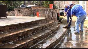 Muriatic acid can be used to clean pools, concrete, hardware, and plumbing. Muriatic Acid Patio Cleaning Youtube
