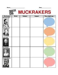 Muckrakers Graphic Organizer Progressive Era Teaching