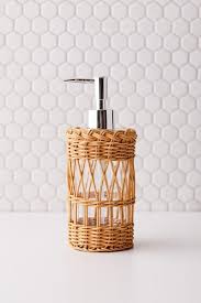 Ottoman furniture ottoman tray new living room living room decor decorative accessories ansley planked ottoman tray | ballard designs. Woven Soap Dispenser In 2021 Glass Soap Dispenser Soap Dispenser Shampoo Dispenser
