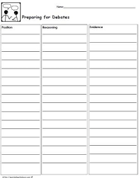 Debate Graphic Organizerworksheets Graphic Organizers Language Arts Classroom Debate Topics