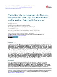 The three overall quirk types are emitters, transformations, and mutants. Pdf Validation Of A Questionnaire To Diagnose The Baumann Skin Type In All Ethnicities And In Various Geographic Locations