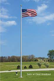 Car flag pole near me. 25 Ft Commercial Flagpole With External Rope Halyard Rated At 113 Mph