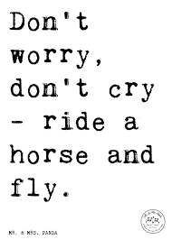 Spruch Don T Worry Don T Cry Ride A Horse And Fly Spruche Zitat Zitate Lustig Weise Inspirational Horse Quotes Horse Love Quotes Horse Riding Quotes