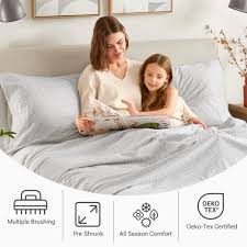 Amazon.com: True North by Sleep Philosophy Flannel Sheets Queen Size, Cozy  100% Cotton Flannel Bed Sheets, Ultra Soft Cute Sheet Set, Novelty Print  Themed Cold Weather Warm Bedding Set, Grey Dots 4