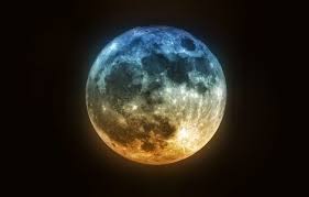 Luna Azul Y Roja Luna Llena Como Fondo De Pantalla Luna Llena Luna Azul Fondos De Pantalla Galaxia