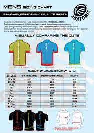 Mens Standard Performance Elite Shirt Sizing Chart