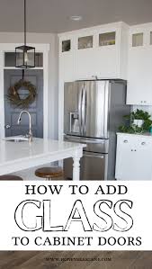 Now with the hinge placed, insert the glass panel top and bottom hinges. How To Add Glass To Cabinet Doors Honeybear Lane
