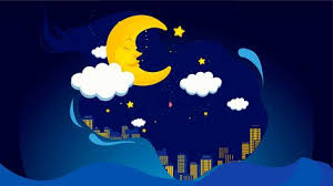  Cartoon Cute Night Starry Sky Background Illustration Ilustrasi Kartun Ilustrator