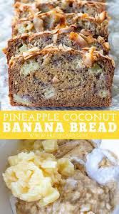 Pineapple Coconut Banana Bread In 2020 Coconut Banana Bread Pineapple Banana Bread Recipe Sour Cream Banana Bread