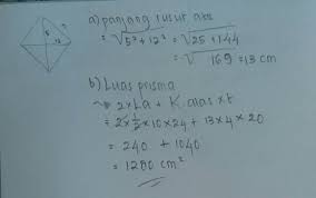 We did not find results for: Alas Sebuah Prisma Berbentuk Belah Ketupat Panjang Diagonal 10 Cm Dan 24 Cm Jika Tinggi Prisma 20 Brainly Co Id