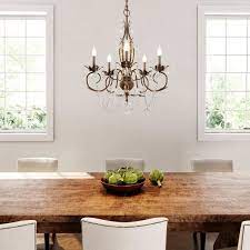 Get it as soon as mon, jul 12. Hampton Bay 5 Light Bronze Crystal Chandelier Bvb9115a The Home Depot