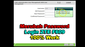 Update 3 agustus 2018 username: 2 Password Modem Zte F609 Terbaru 2020 Youtube