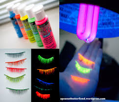 Diy Black Light False Eyelashes Diy Black Light Neon Party Glow Birthday Party