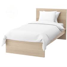 Ikea Malm Bed Frame High White Stained Oak Veneer 90 X 200 Cm Without Base In Auckland Nz Idiya Ltd Malm Bed Frame Ikea Malm Bed Malm Bed