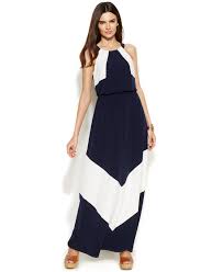 Vince Camuto Colorblock Halter Maxi Dress Dresses Women Macy S Womens Dresses Womens Maxi Dresses Maxi Dress