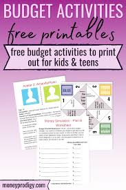 12 Fun Budgeting Activities Pdfs For Students Kids Teens In 2020 Money Management Activities Money Teaching Activities Kids Money Management
