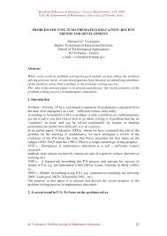Gain familiarity with factors and multiples; Pdf Problem Solving In Mathematics Education Recent Trends And Development