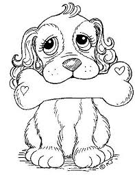 Printable dog coloring page to print and color for free : Dog Bone Love Coloring Pages Coloring Pages Dog Coloring Page