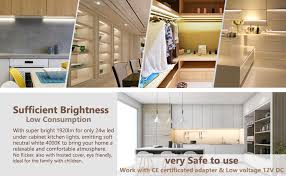 But the benefits of under cabinet lighting are not to be (excuse the pun) taken lightly. Lampaous 24w Under Kitchen Cabinet Led Lamps Dimmable Under Cupboard Lighting Mains Under Counter Lights Neutral White 4000k Lamp Stick On Night Lighting For Closet Kitchen Wardrobe Closet 6pack Home Kitchen Home