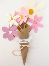 Large rose paper flower template magdalene project dahlia paper flower templates. Paper Flower Bouquets For May Day Mother S Day The Mama Notes