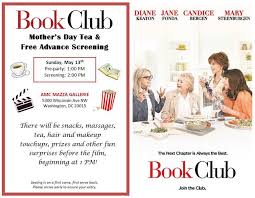 Book club might not be able to resist stooping to a cheap extended viagra gag, for which craig t. Pre Screening Of The Movie Book Club Tea And Pampering On Mother S Day Beltway Bambinos