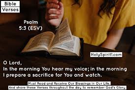 Short Bible Verses || Psalm - 5:3 - (ESV) || Holy Spirit Short Bible Verses  % %