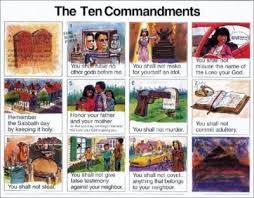 Ten Commandments Niv Wall Chart Laminated Rose