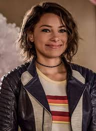 The Flash S05 Nora West-Allen Blue Leather Jacket