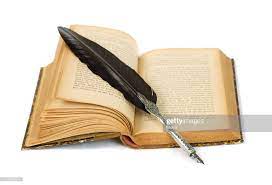Quill Pen Resting On An Old Book Isolated On White Background Old Books Quill Pen Book Photography