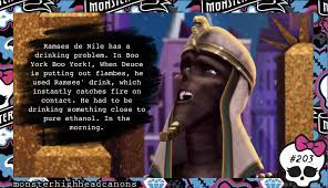 Monster High Headcanons — Headcanon 203: Ramses de Nile has a drinking...