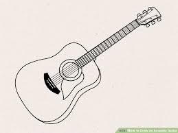 How To Draw An Acoustic Guitar Guitar Drawing Guitar Illustration Guitar Sketch