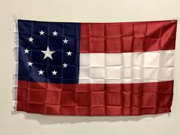 The third confederate national flag was adopted on march 4, 1865, and was called the blood stained banner. 1st National Confederate Flag W 11 Stars