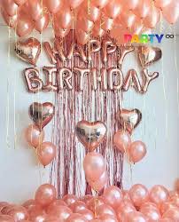 18th Birthday Unique Birthday Simple Birthday Decoration At Home Rose Gold Happy Birthday Decoration Set With Whiskey Balloons 21st Birthday Part In 2020 Happy Birthday Letter Balloons Gold Birthday Party 21st Birthday Decorations