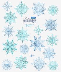 Snowflakes Blue 18 Watercolor Separate Elements Clipart Christmas Blue Mint Holidays Card Diy Invitation Snow Winter Decoration Avec Images Flocon De Neige Flocons De Neige Tattoo Idees De Tatouages